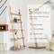 Costway 5-Tier Ladder Shelf Bamboo Bookshelf Wall-Leaning Storage Display Plant Stand